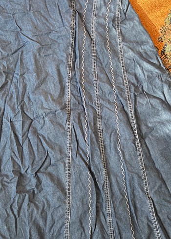 Diğer Kadın Bohem Uzun Denim Etek
