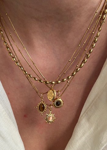 Minimal Güneş Çelik Kolye - Görsel 2