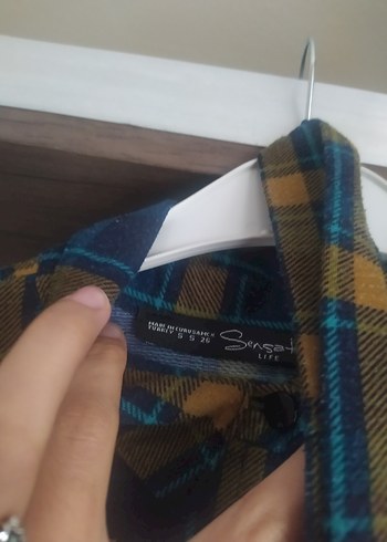 s Beden Düğmeli Uzun Kareli Bohem Kadın Elbise
