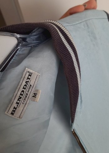 Kadın Mavi kolej ceket - Görsel 4