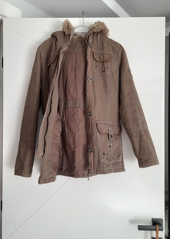 kadın kahverengi parka - Görsel 3