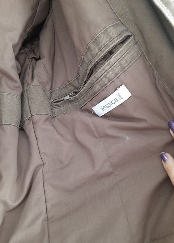 kadın kahverengi parka - Görsel 7