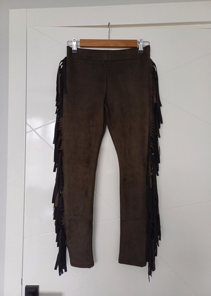 Püsküllü haki pantolon  - Görsel 3