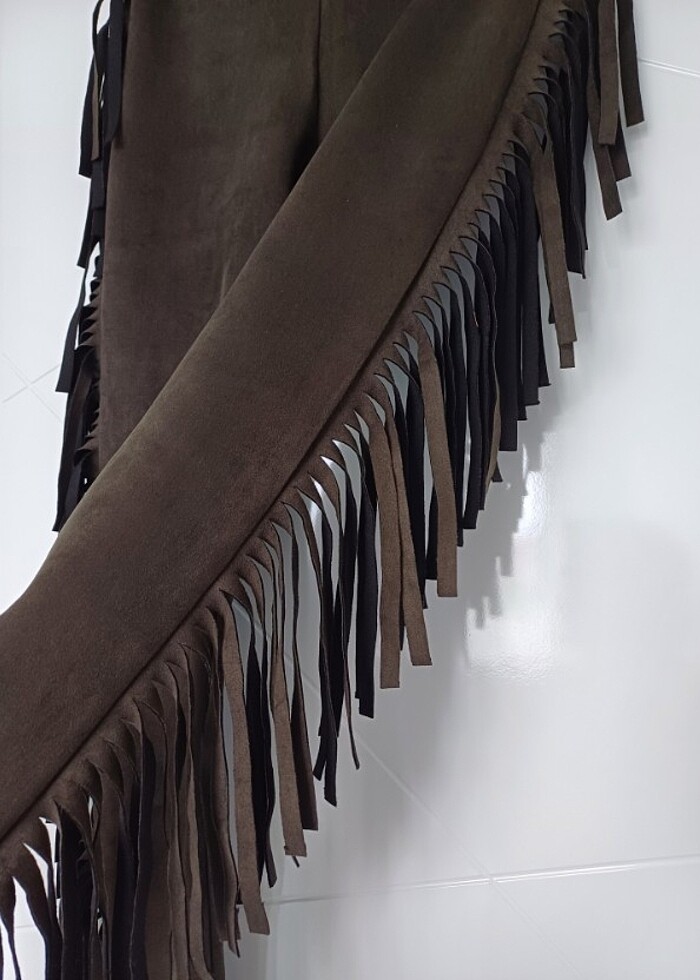 Püsküllü haki pantolon  - Görsel 2