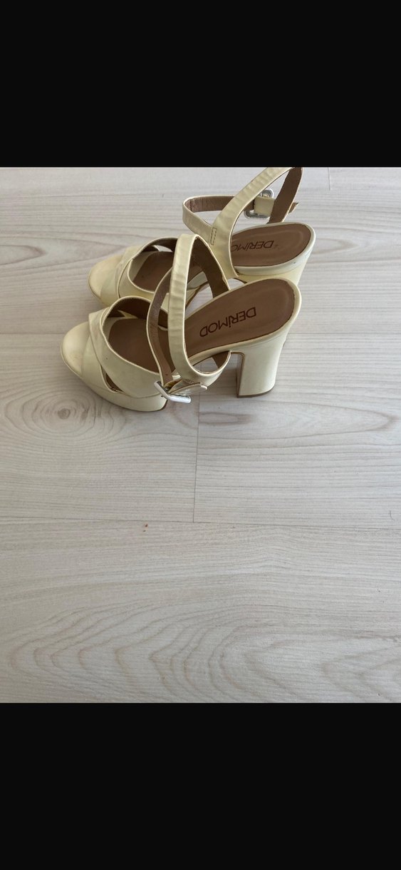 Derimod ,Bej Platform Topuklu Kadın Sandalet - Görsel 2