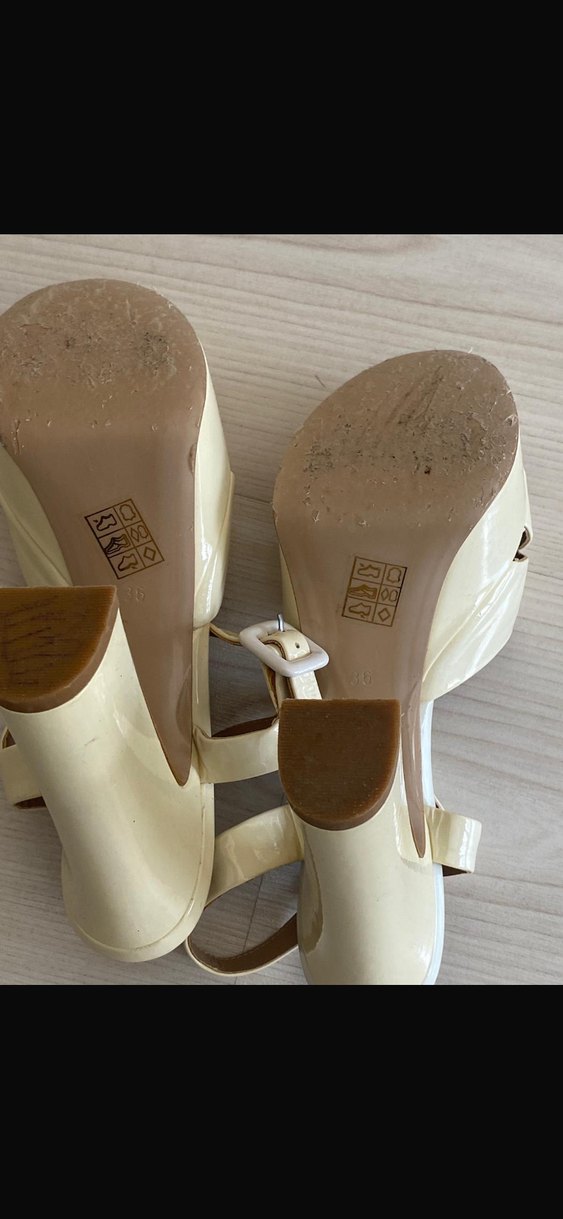 Derimod ,Bej Platform Topuklu Kadın Sandalet - Görsel 3