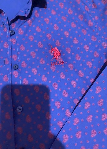 U.S Polo Lacivert Baskılı Kadın Uzun Kollu Gömlek - Görsel 2