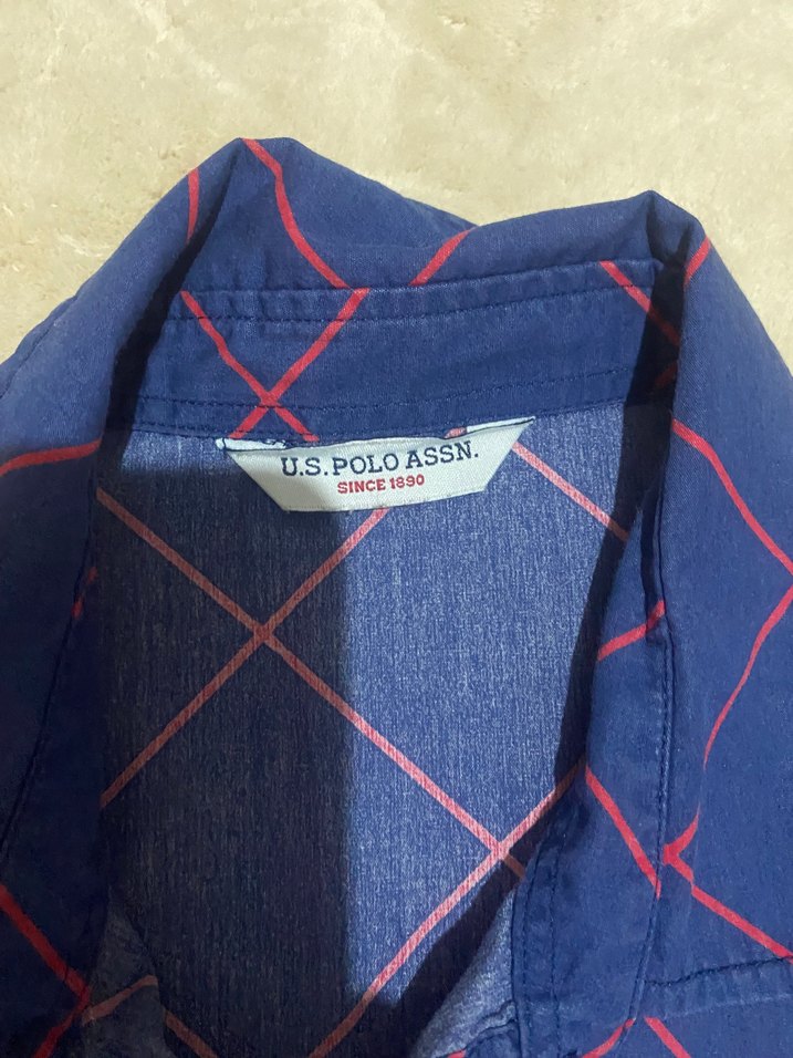 U.S Polo Lacivert Kareli Uzun Kollu Gömlek - Görsel 3