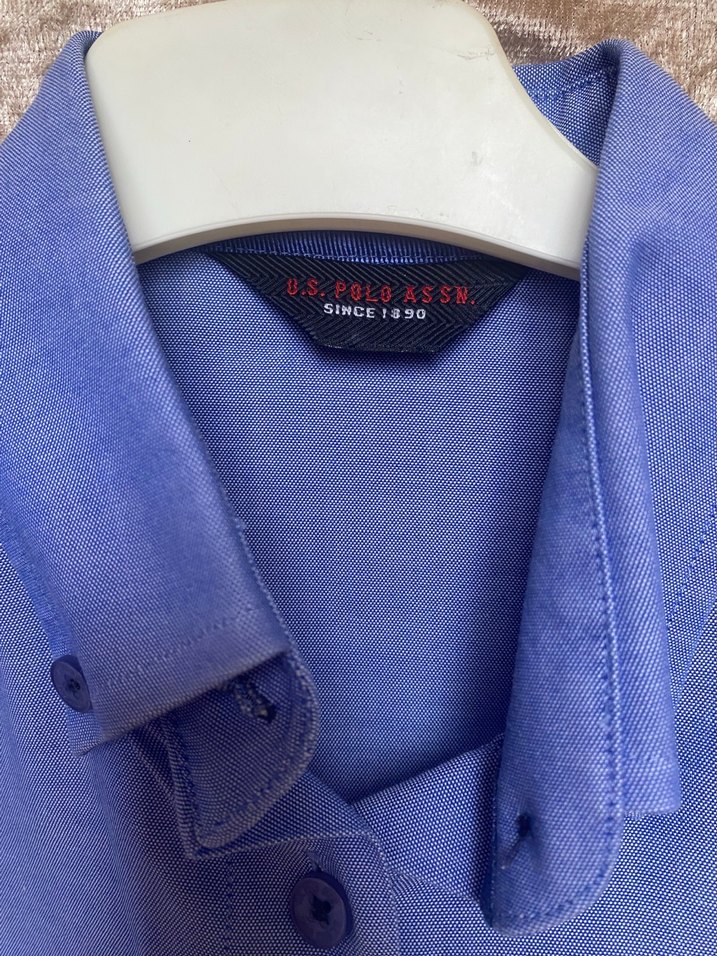 U.S Polo Mavi Uzun Kollu Kadın Gömlek - Görsel 3