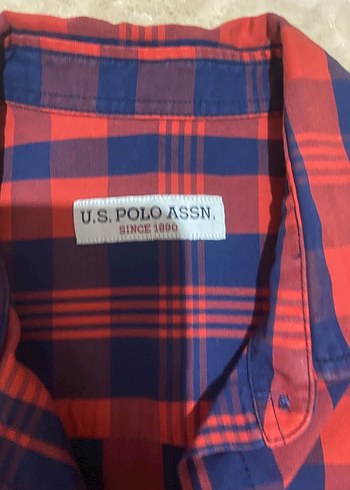 U.S Polo Kadın Kırmızı Kareli Uzun Kollu Gömlek - Görsel 3