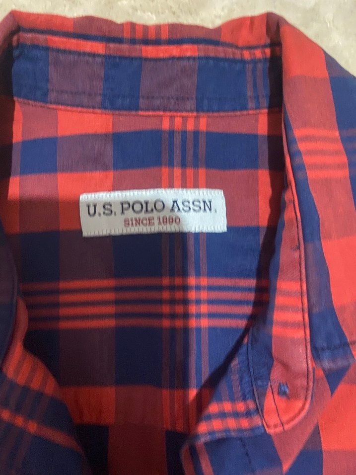 U.S Polo Kadın Kırmızı Kareli Uzun Kollu Gömlek - Görsel 3