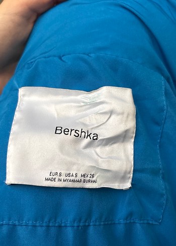 Mavi Kadın Mont Bershka , - Görsel 3