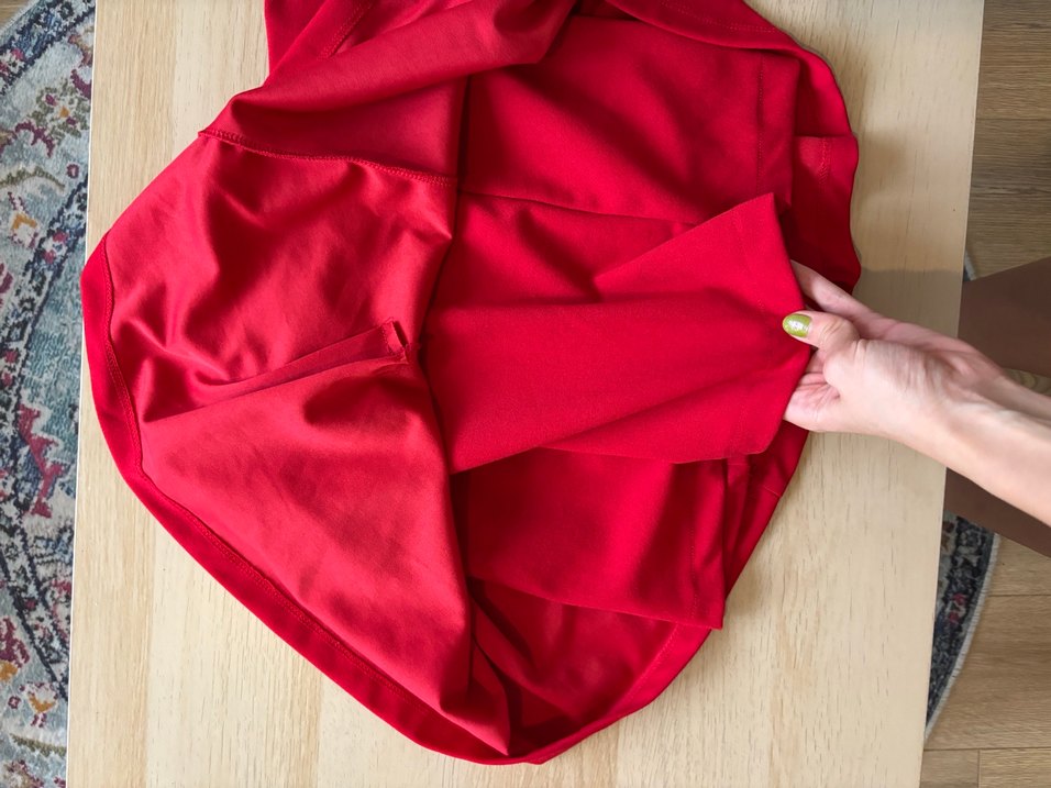 Kırmızı Pilili Mini Şort Etek - Görsel 4