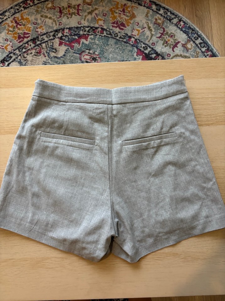 Gri Pilili Mini Etek - Görsel 4