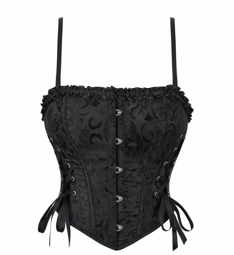 Siyah Gotik Kadın Korse - Görsel 2