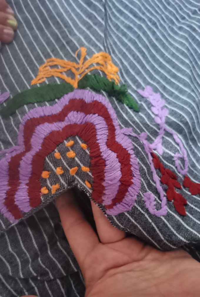 Nakışlı Uzun Bohem elbise (m beden) - Görsel 2