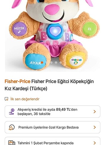 Fisher Price Eğitici Köpekcigin Kız Kardeşi