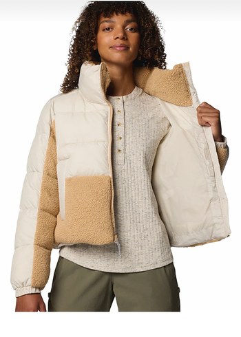 Kadın Bej Kürklü Sokak Stili Mont - Görsel 2