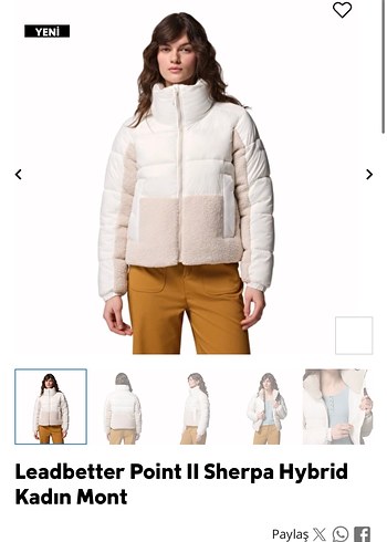 Kadın Bej Kürklü Sokak Stili Mont - Görsel 5