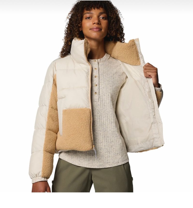 Kadın Bej Kürklü Sokak Stili Mont - Görsel 2