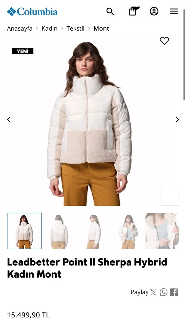 Kadın Bej Kürklü Sokak Stili Mont - Görsel 5