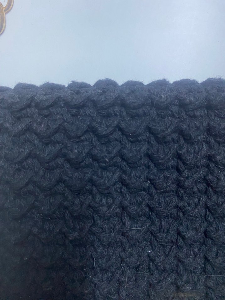 Zincir Detaylı Siyah Örgü Kadın Çanta - Görsel 5