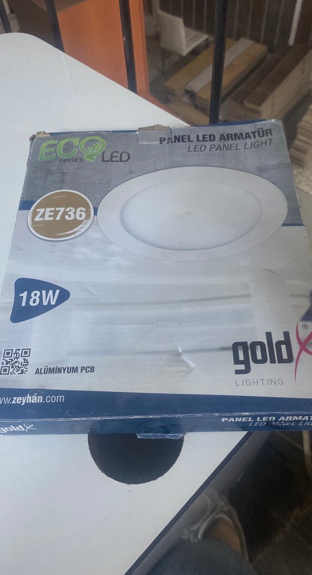 18W Altın LED Panel Lambası ZE736 - Görsel 2