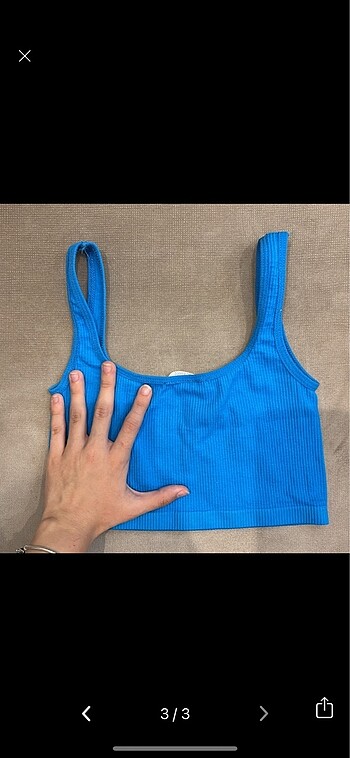 xs Beden MUDO MAVİ CROP