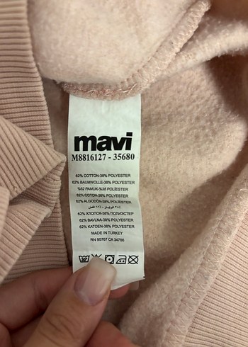 mavi marka açık pembe sweatshirt - Görsel 3