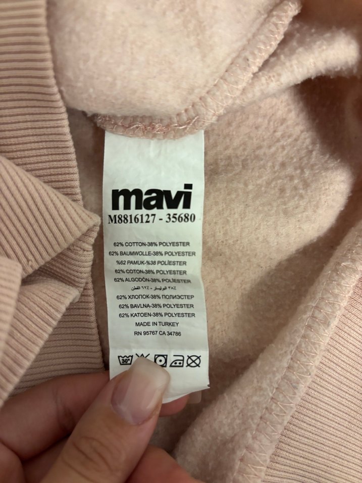 mavi marka açık pembe sweatshirt - Görsel 3