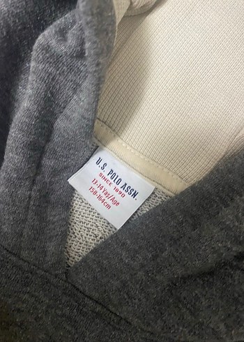 USPA Gri Kapüşonlu Kadın Sweatshirt - Görsel 4