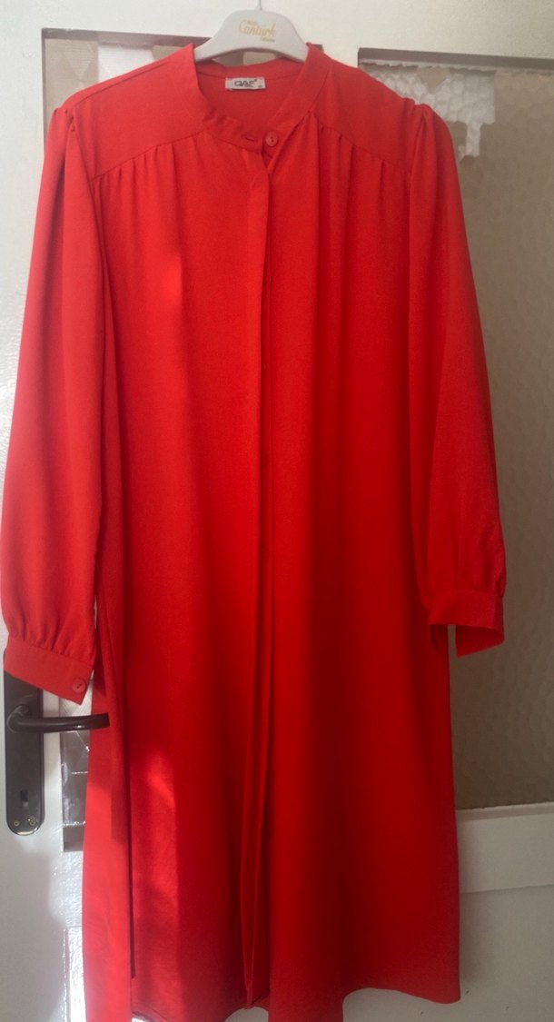 Parlak turuncu Uzun Kadın uzun tunik - Görsel 2