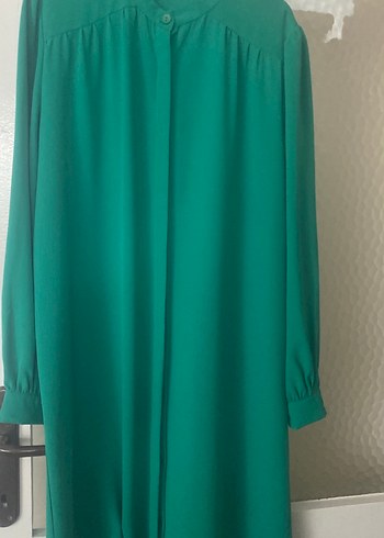 Kadın Uzun Koyu Yeşil uzun tunik - Görsel 2