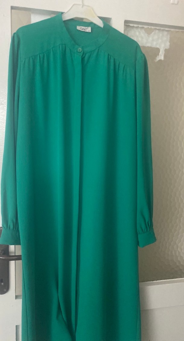 Kadın Uzun Koyu Yeşil uzun tunik - Görsel 2