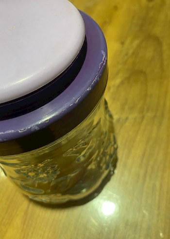 Mor Kapaklı Renkli Cam Gıda Kabı - Görsel 3