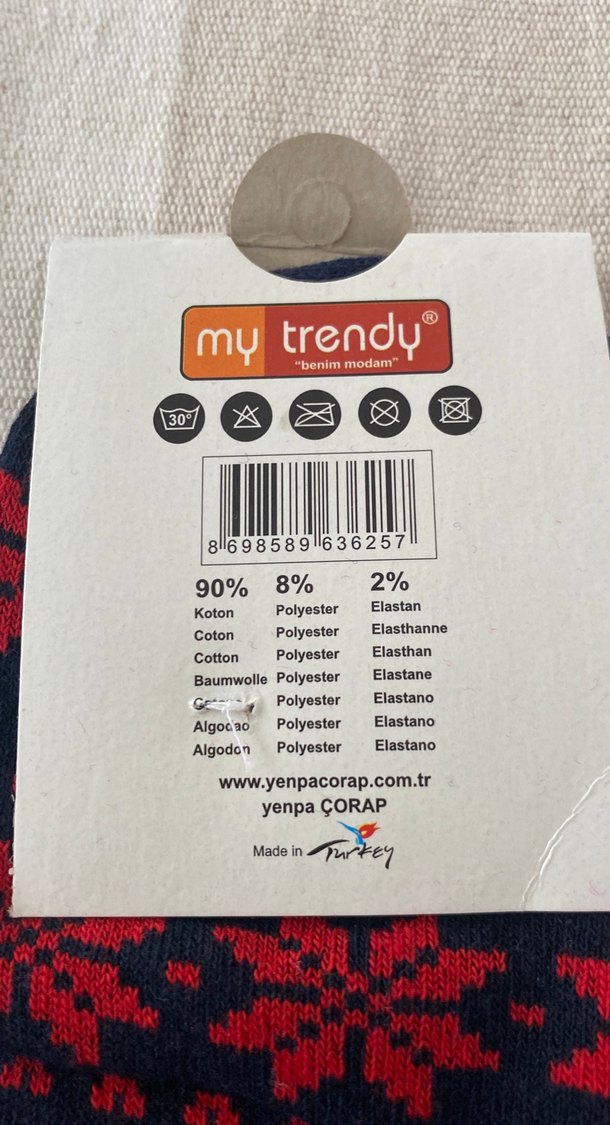 Kız Çocuk Renkli Örgü Desenli Çorap 12 adet - Görsel 3