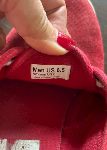 Kırmızı Vans Kadın Sneakers - Görsel 4