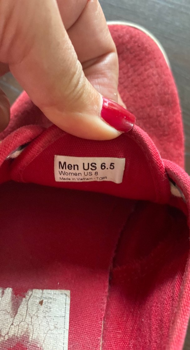 Kırmızı Vans Kadın Sneakers - Görsel 4