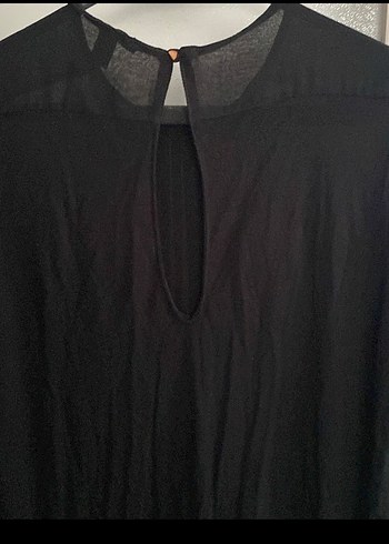 Kadın Siyah Uzun Pilili Bluz - Görsel 2