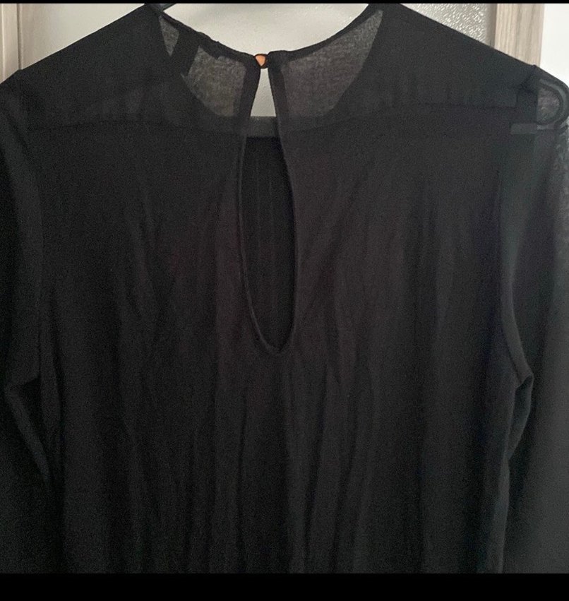 Kadın Siyah Uzun Pilili Bluz - Görsel 2