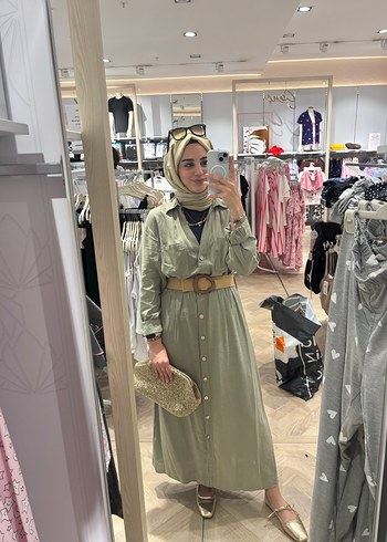 Zara Keten uzun elbise