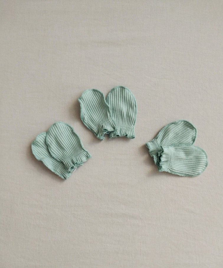 Pilili Turkuaz Bebek Eldiven - Görsel 2