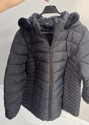 LCW Kadın Gri Kürklü Midi Kışlık Mont