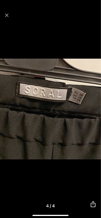 38 Beden siyah Renk Paça detaylı ispanyol paça pantalon