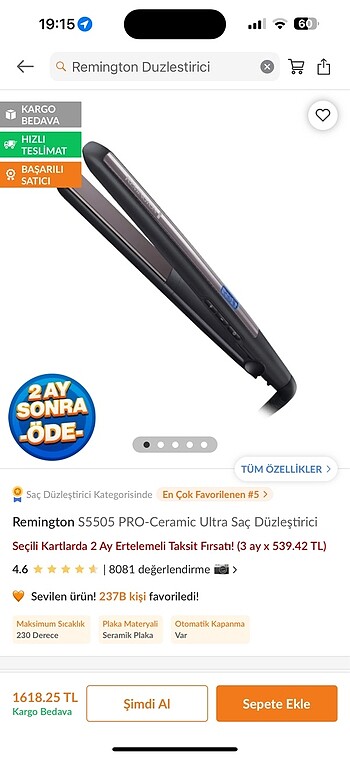 Remington Remington duzlestirici