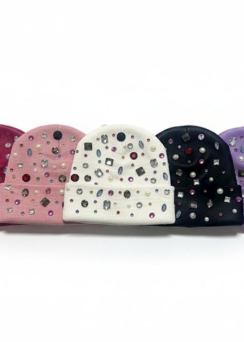 Pembe taşlı  Kadın Bere - Görsel 3