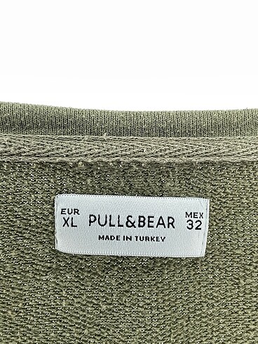 xl Beden haki Renk Pull and Bear Sweatshirt %70 İndirimli.