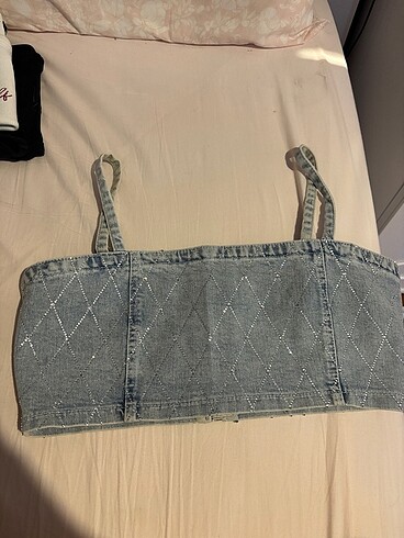 Trendyol & Milla Taşlı denim büstiyer