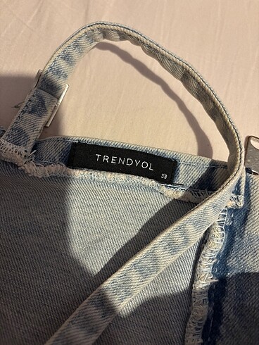 m Beden mavi Renk Taşlı denim büstiyer
