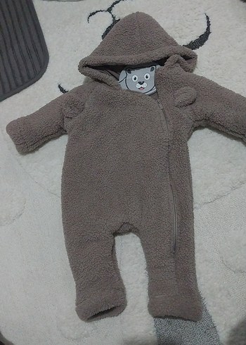 Gri Kürklü Bebek Tulumu - Görsel 2